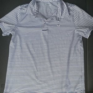 Boys Golf vineyard, vines, striped shirt!
